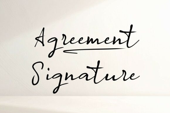 Agreement Signature: A Font for Elegant Branding