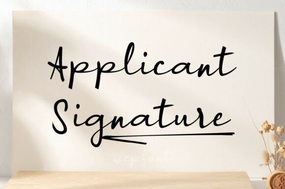 Applicant Signature: A Premium Script Font for Distinctive Branding