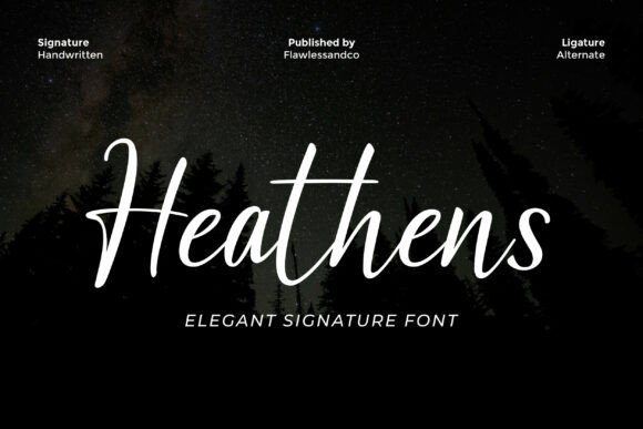 Elevate Your Brand with Heathens: A Premium Handwritten Font