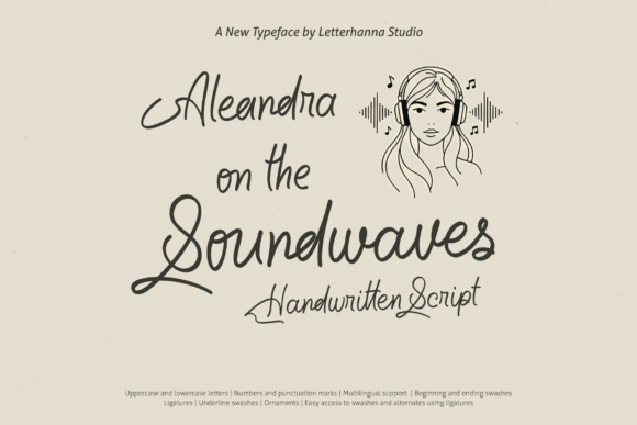 Enhance Your Brand with Aleandra on the Soundwaves Font