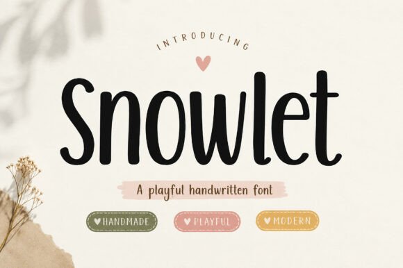 Introducing Snowlet: A Charming Handwritten Font for Designers